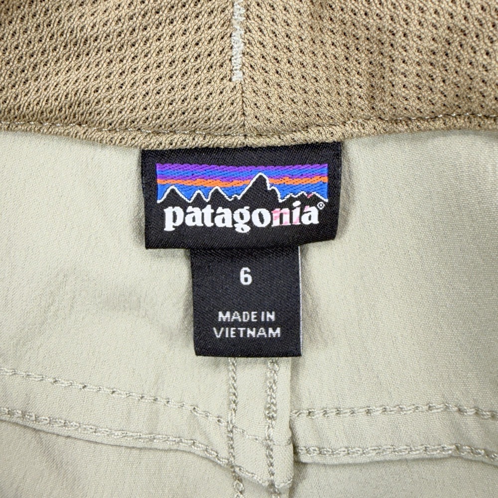 Patagonia Skyline Traveler Shorts Women Size 6 Beige Nylon Hiking DWR Stretch - Picture 5 of 10